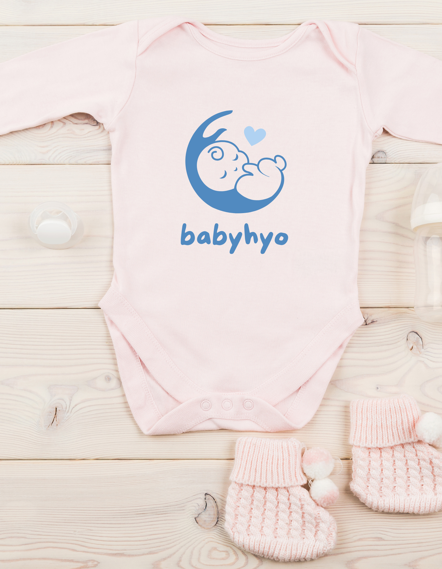 Babyhyo™ Long Sleeve Baby Bodysuit – Soft Cotton Newborn Onesie for Everyday Comfort