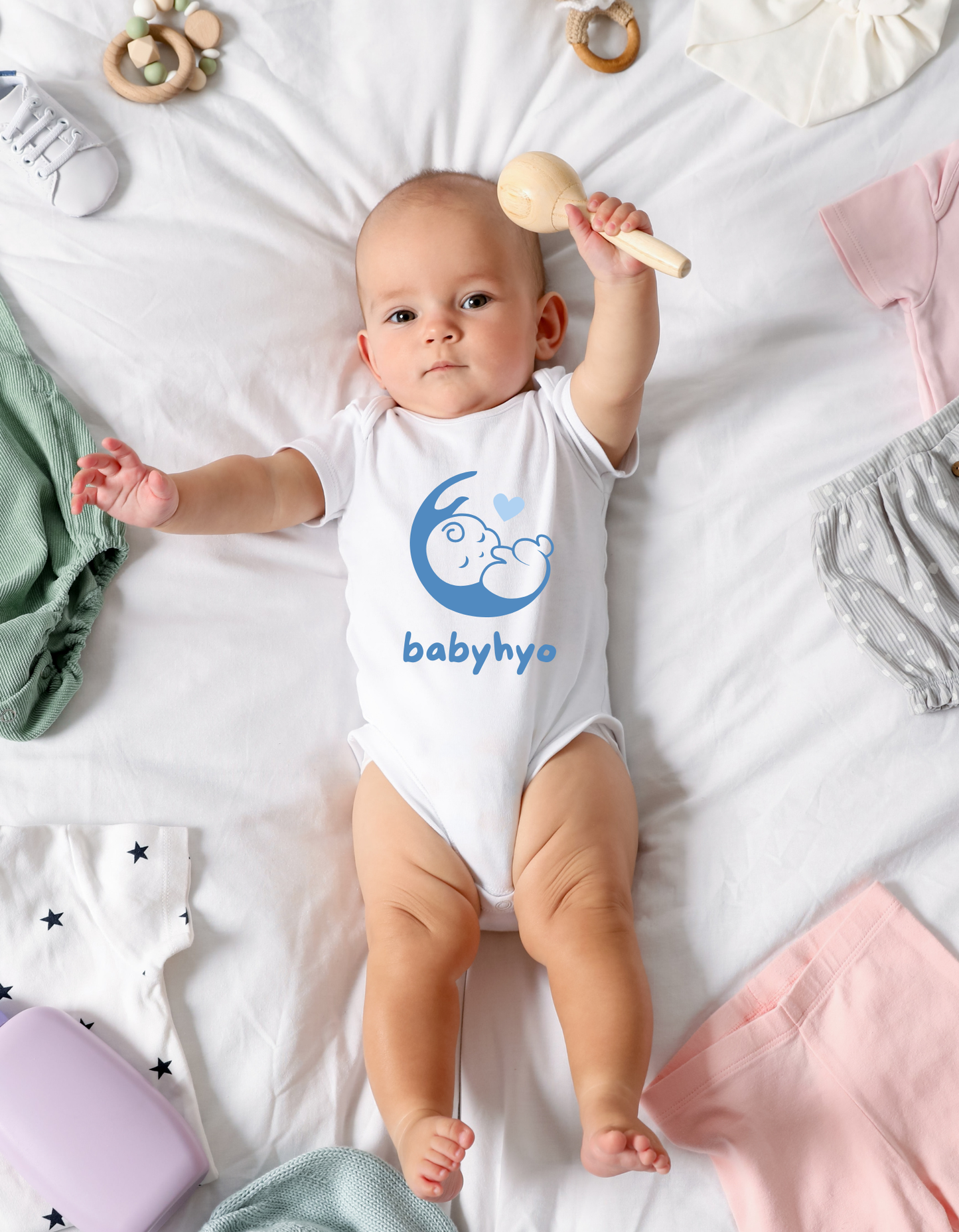 Babyhyo™ Premium Short Sleeve Baby Bodysuit – Soft Cotton Newborn Onesie