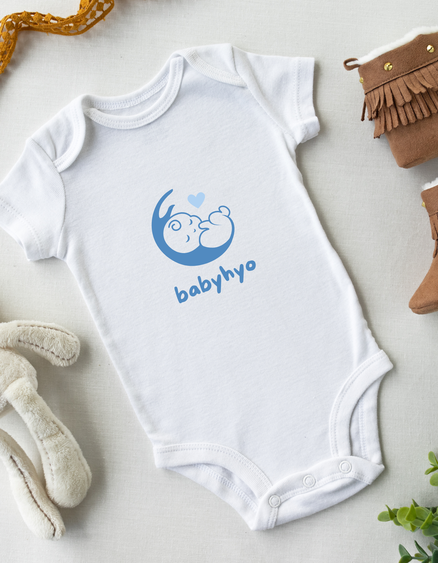 Babyhyo™ Premium Short Sleeve Baby Bodysuit – Soft Cotton Newborn Onesie